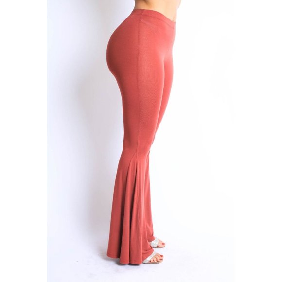 Women's Buttery Soft High Waisted Wide Leg Flared Bell Bottom Pants Yoga Dance - Picture 3 of 10